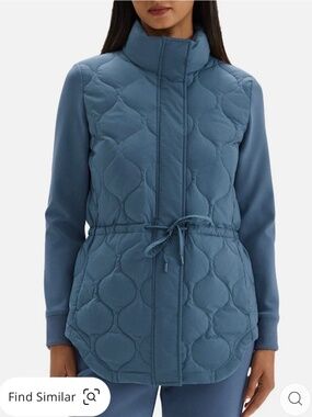 NWT Theory city sleek combo jacket blue Sz Small $450